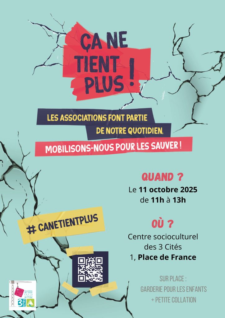 le 11 octobre 2025 Centre socioculturel des 3 Cités- 1 Place de France